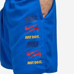 Nike Royal Blue Shorts with Red and Yellow Accents cut tag